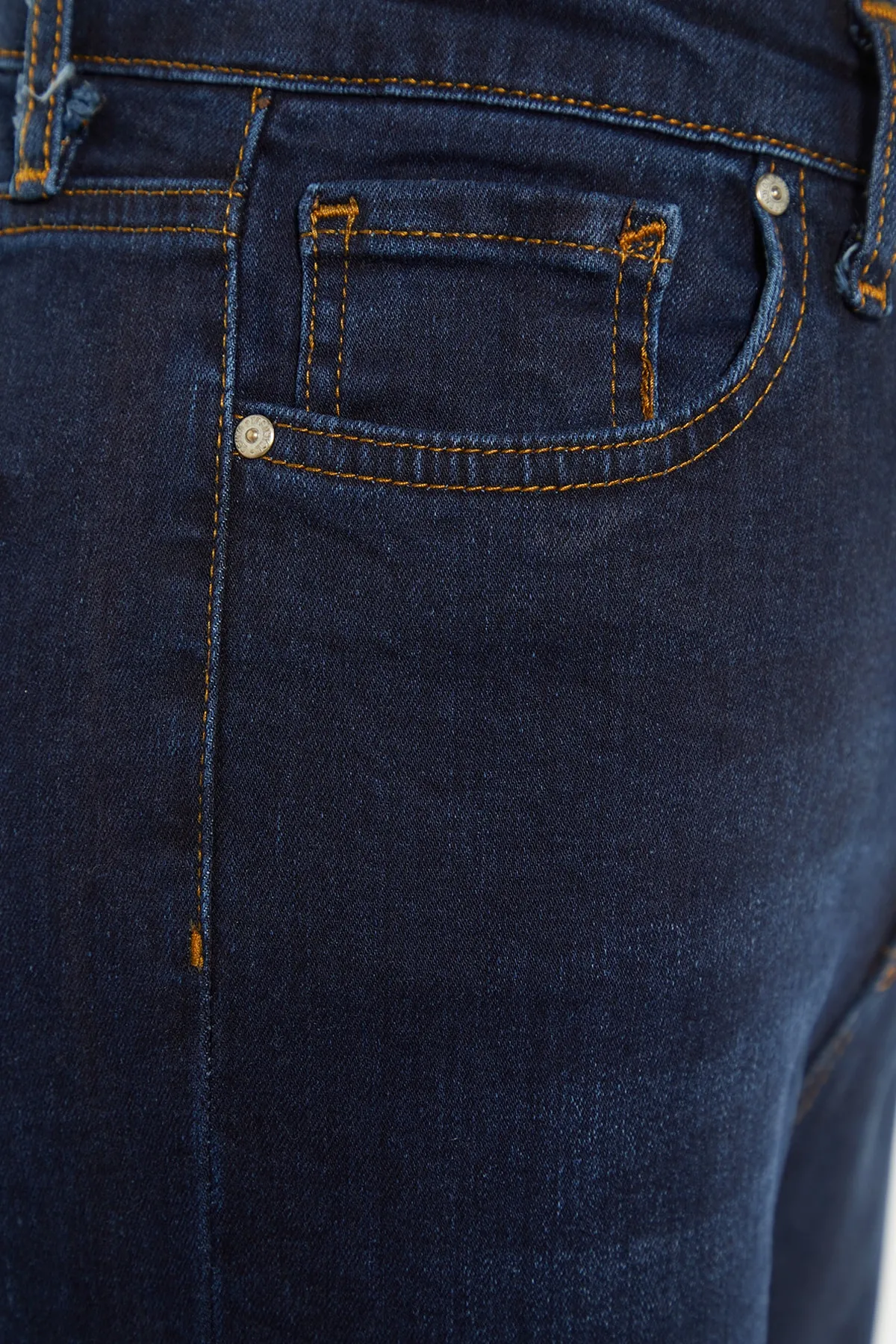 Trendyol Curve  Dunkelblaue Skinny Jeans mit hoher Taille TBBAW23JE00000