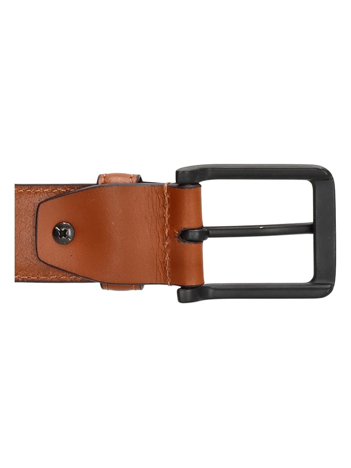 HIDE & STITCHES Leder-Gürtel in Cognac günstig kaufen