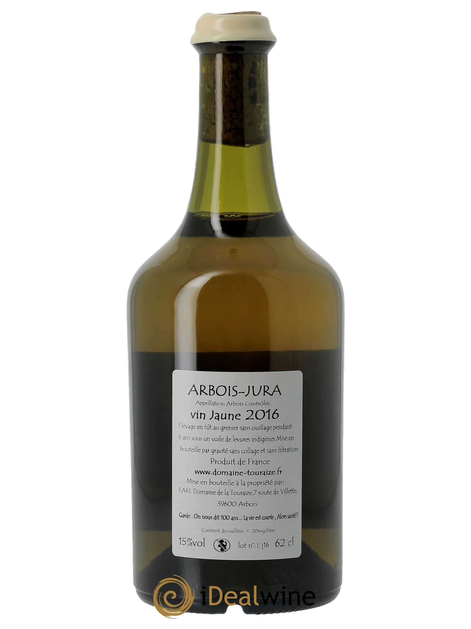 Arbois Vin Jaune Domaine de la Touraize  2016 - Lot de 1 Bouteille