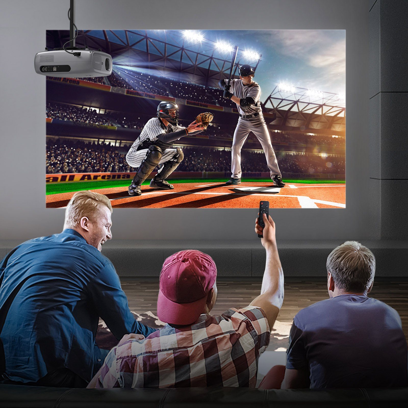 Sinaopus HD Projektor, 5G WiFi Bluetooth Beamer 4K LED-Beamer (1920x1080 px, Full HD)
