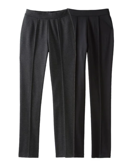 Lot de 2 pantalons maille milano