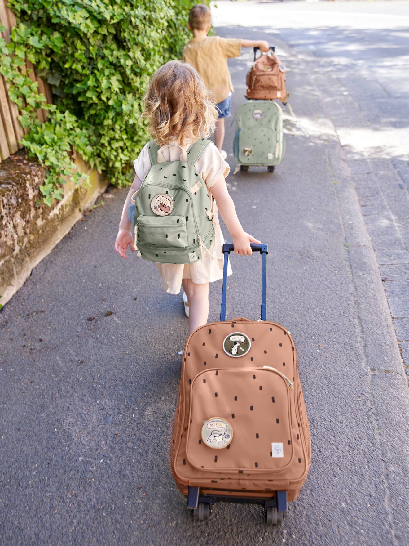 Valise à roulettes LÄSSIG happy prints olive