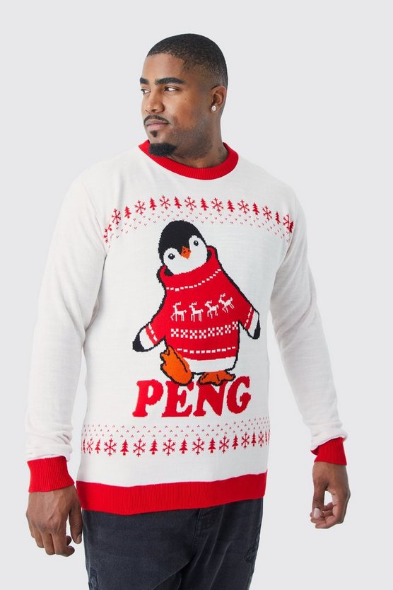 Plus Peng Pinguin Weihnachtspullover