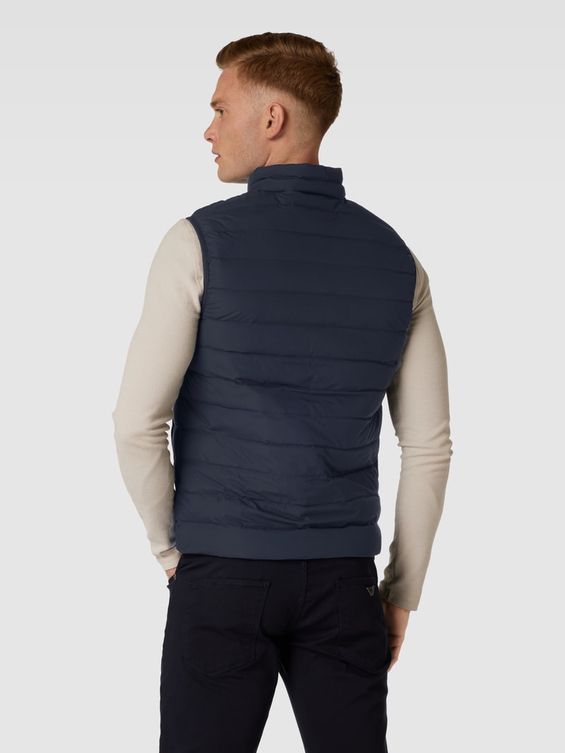 Steppweste mit Stehkragen in marineblau