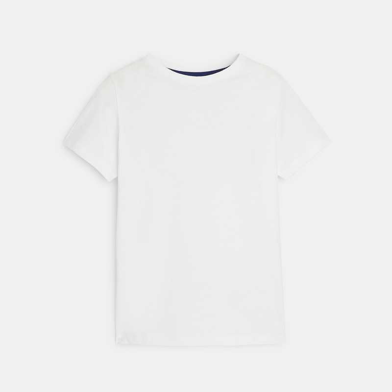 T-shirt basique manches courtes blanc garçon