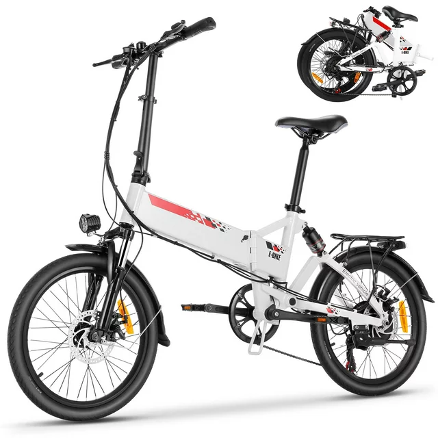 Gocio 500W Folding Electric Bike, 20'' Electric Commuter Bike, Aluminum Alloy Lightweight Electric Bicycle, Ebike Built-in 48V 7.8Ah Removable Lithium-Ion Battery, Urban Electric Bikes for Adults