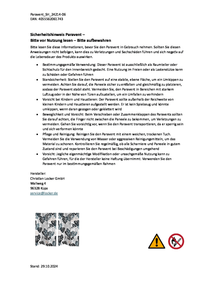 kobolo Paravent LEAVES in Grün günstig kaufen onesize