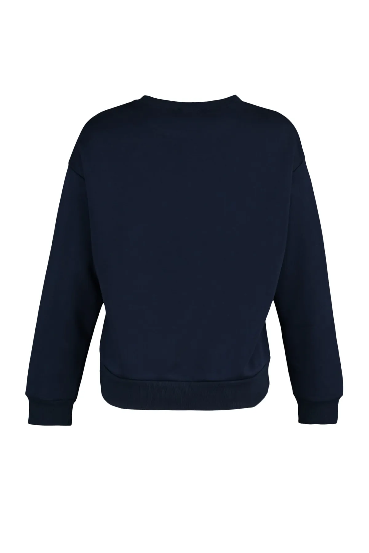 Trendyol Collection  Marineblaues bedrucktes Basic-Sweatshirt aus dickem Fleece innen TWOAW23SW00436