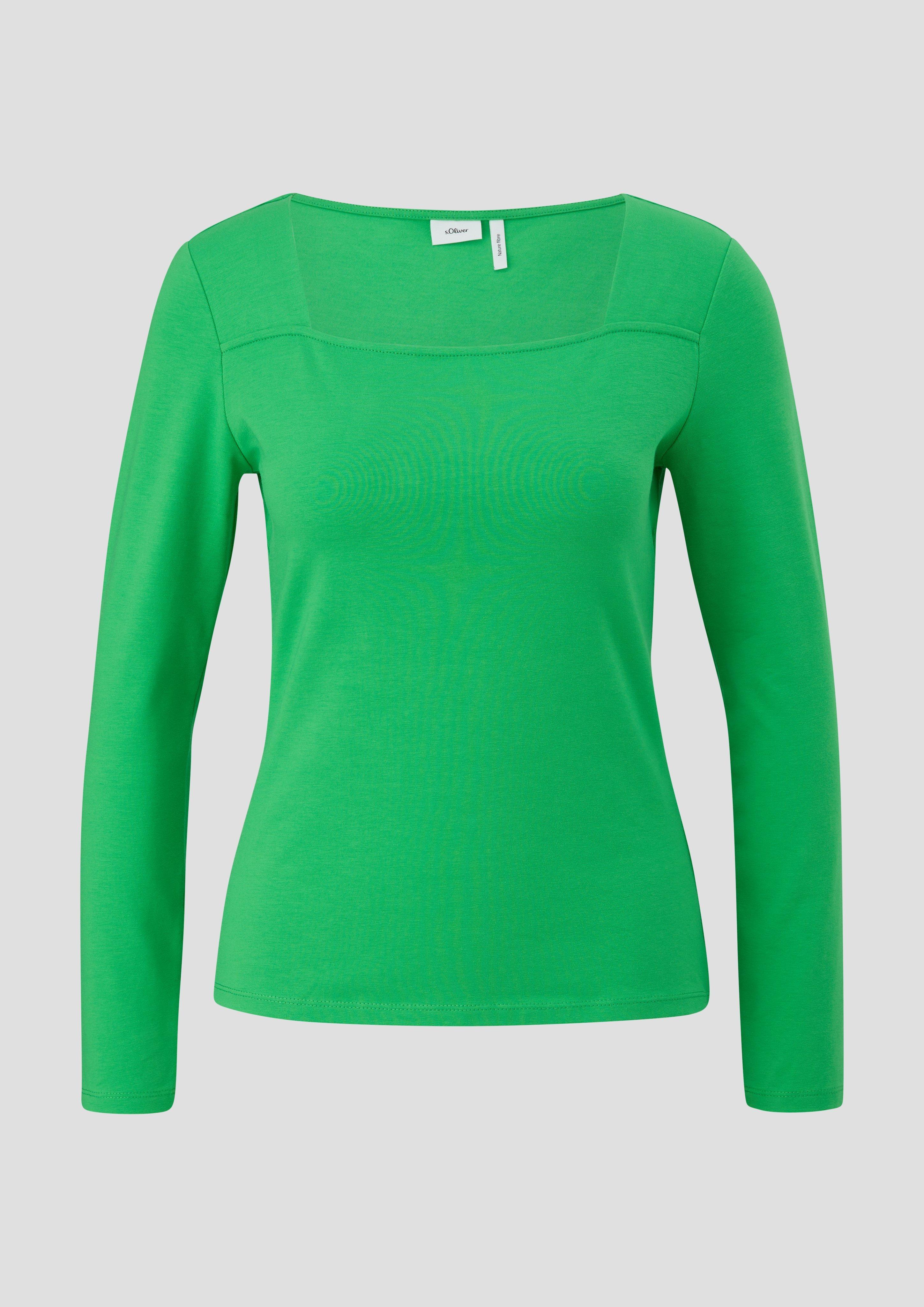 Langarmshirt mit Karreeausschnitt  2141517-7591