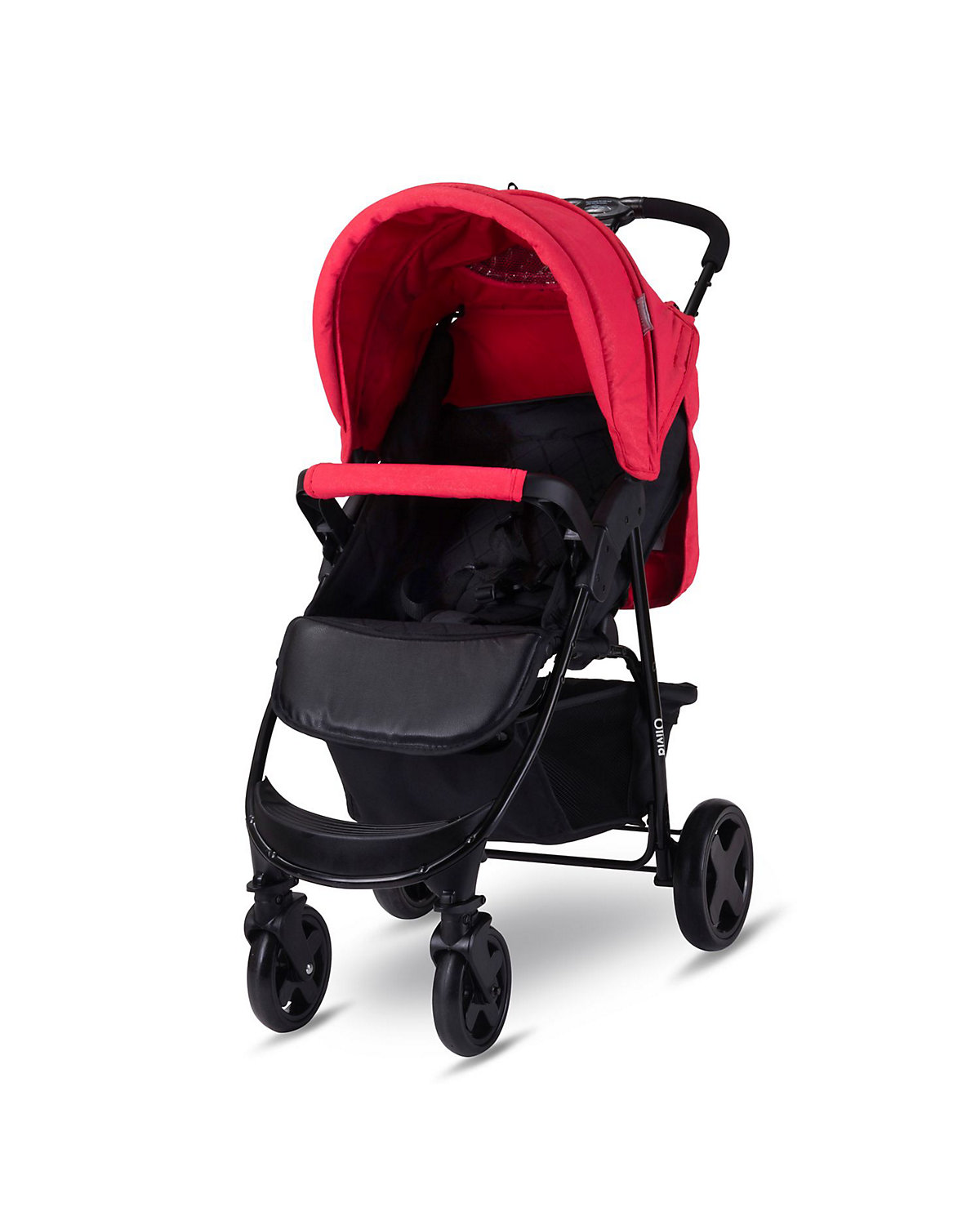 Kinderwagen Olivia Basic Fußsack, faltbar, schwenkbare Vorderräder, Korb Buggys