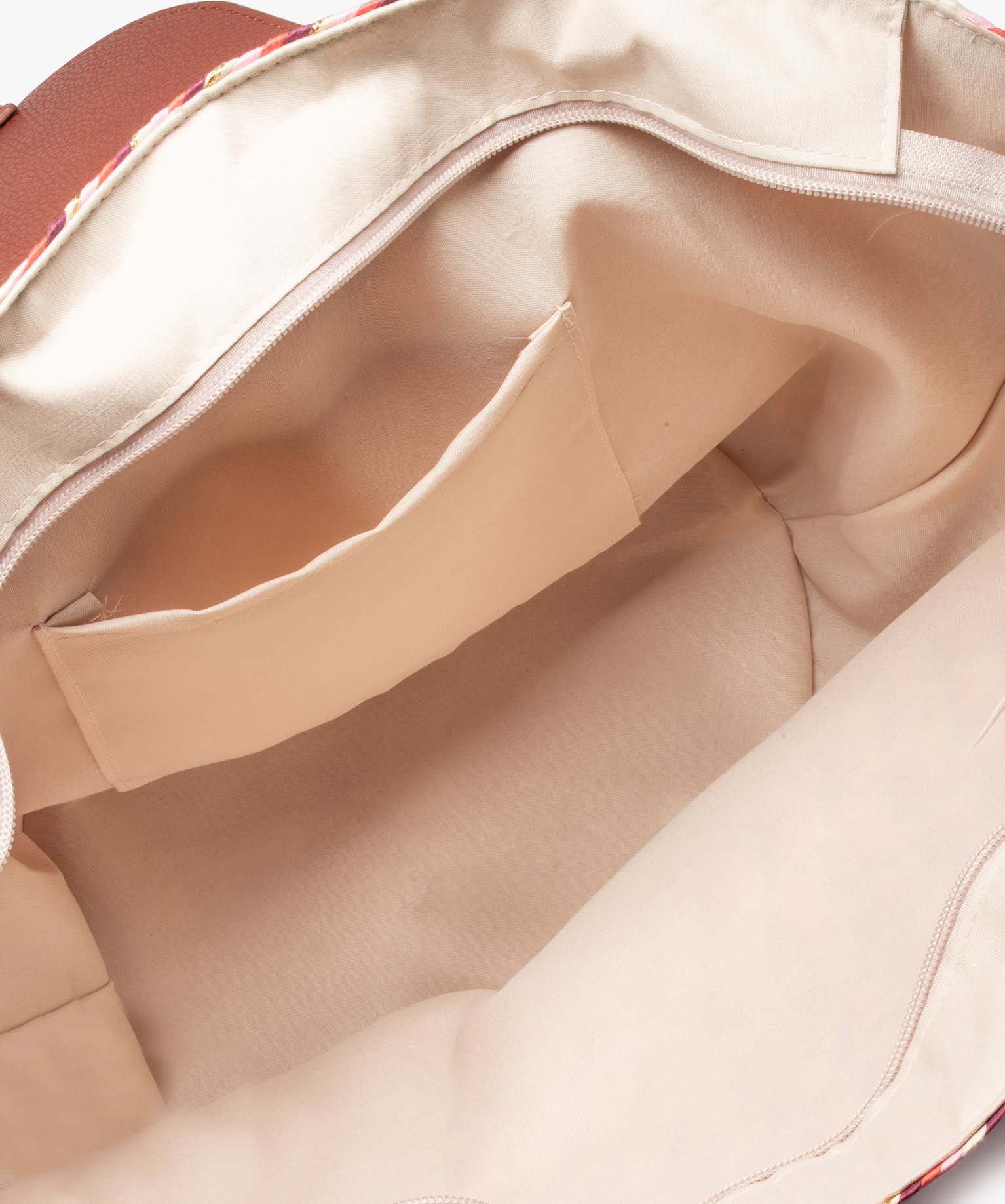 Sac cabas femme en paille multicolore et pailletée rose | GEMO