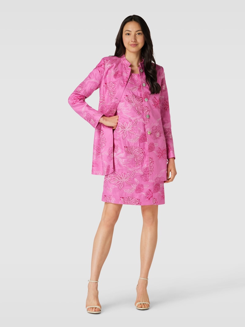 Blazer mit Stickereien in pink