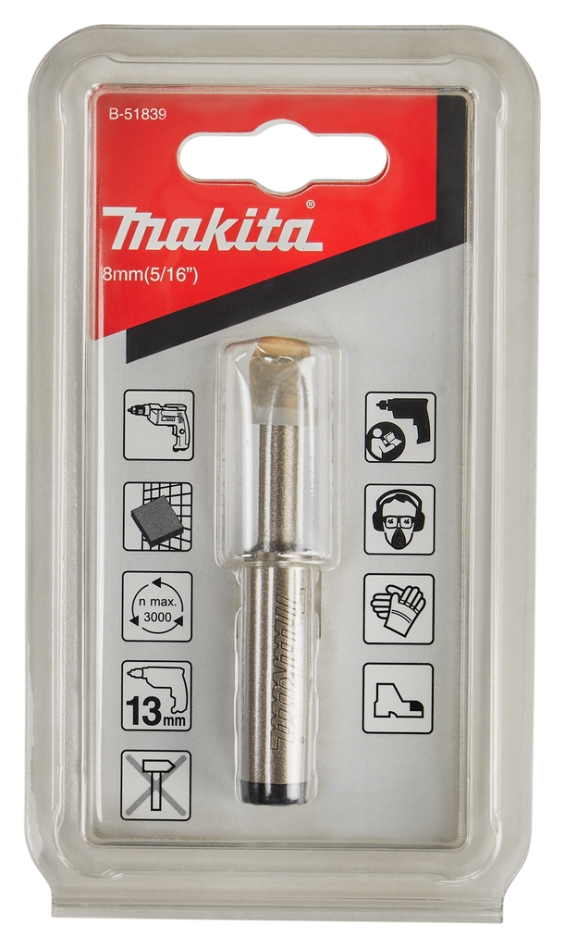 Makita dodatki B-51839 diamantni vrtalnik za suho vrtanje 8 x 20 mm