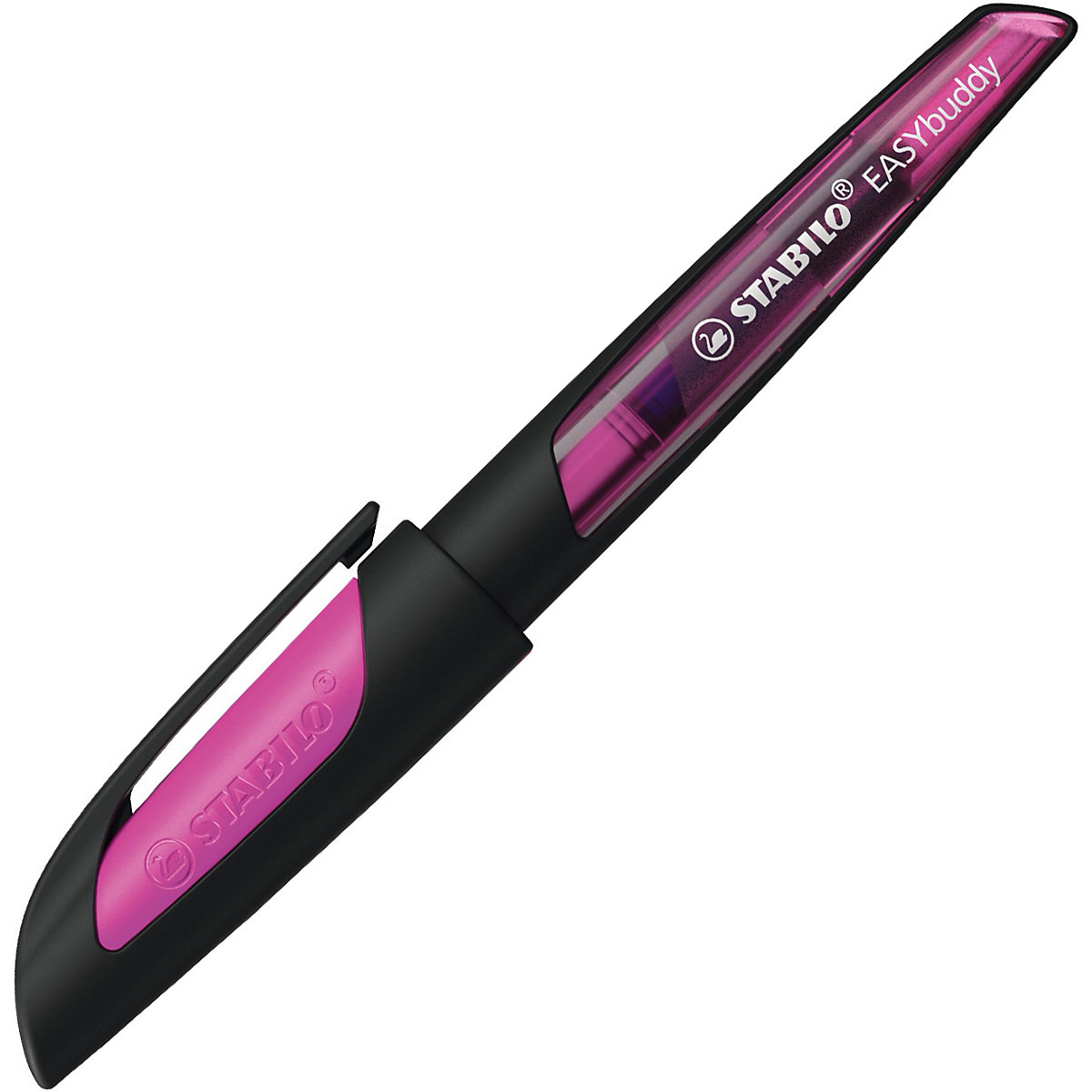 Schulfüller EASYbuddy L-Feder Linkshänder schwarz/magenta, inkl. Patrone