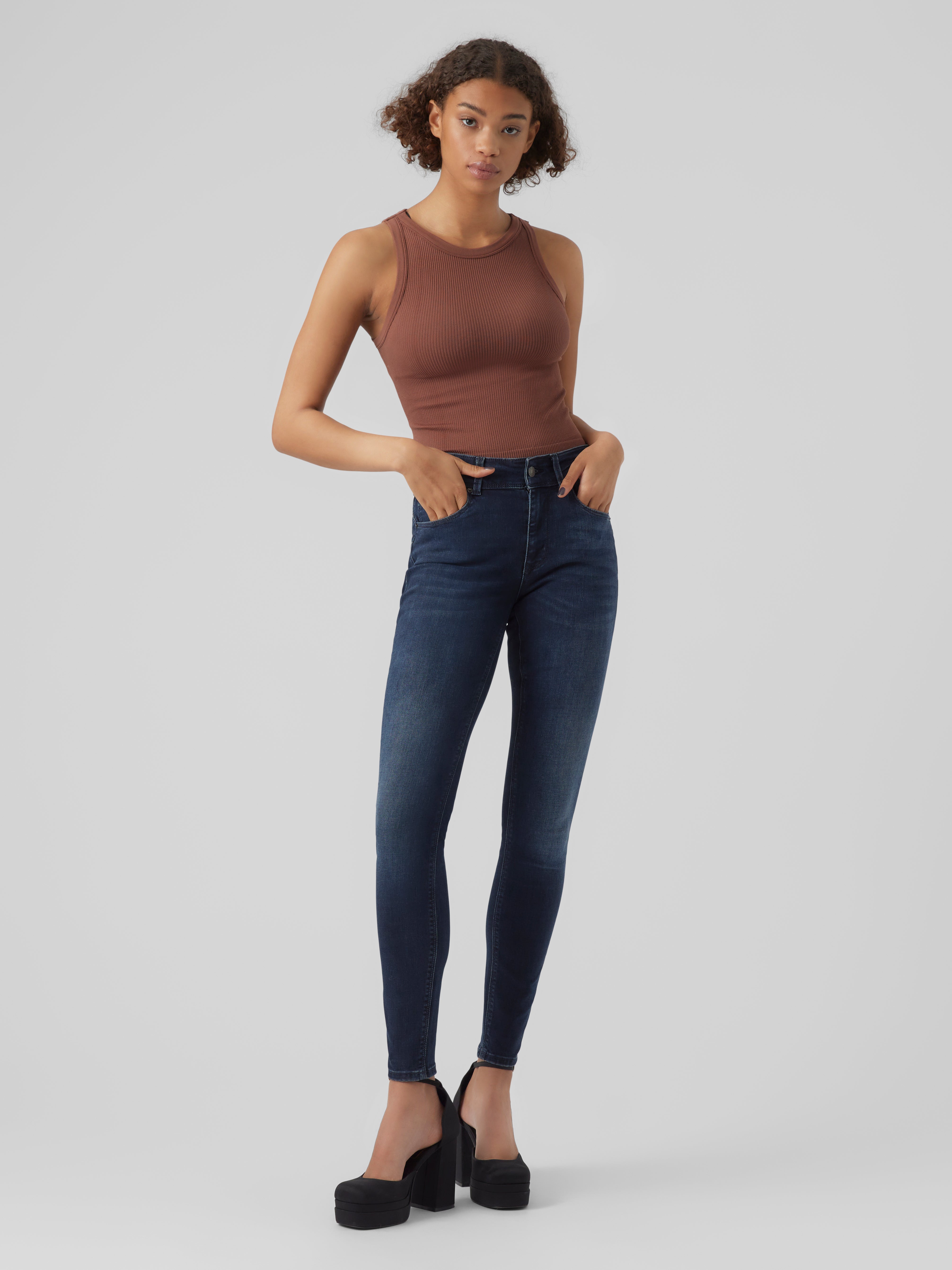 VMEMBRACE Mid Rise Skinny Fit Jeans