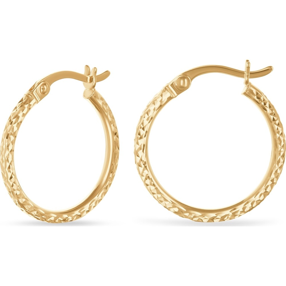 FAVS Créoles 375 Or jaune Boucles d'oreilles
