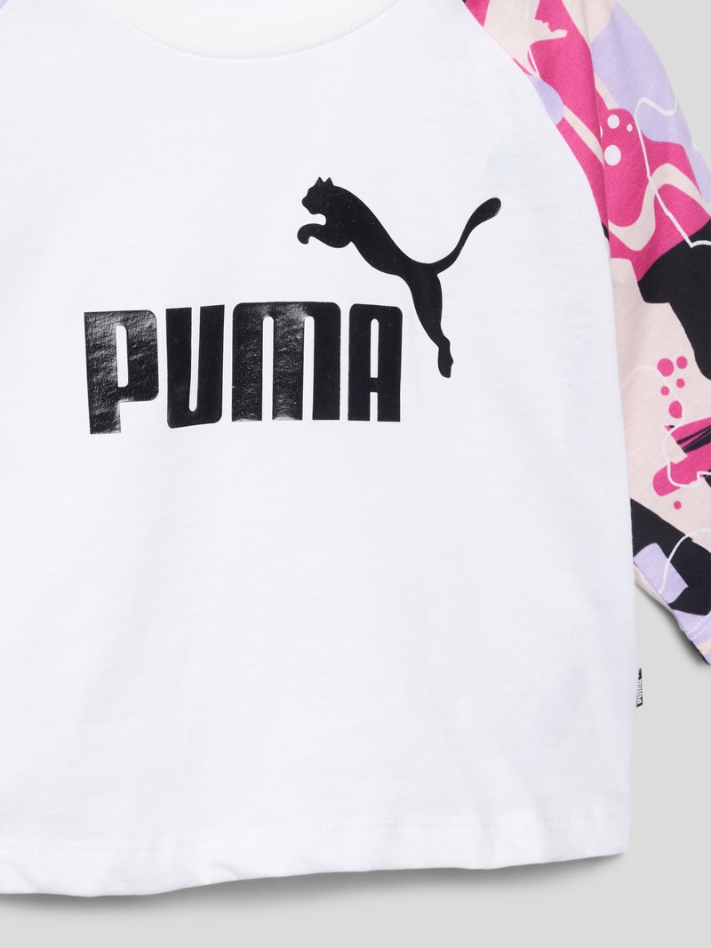 T-Shirt mit Logo-Print Modell 'STREET' in weiß