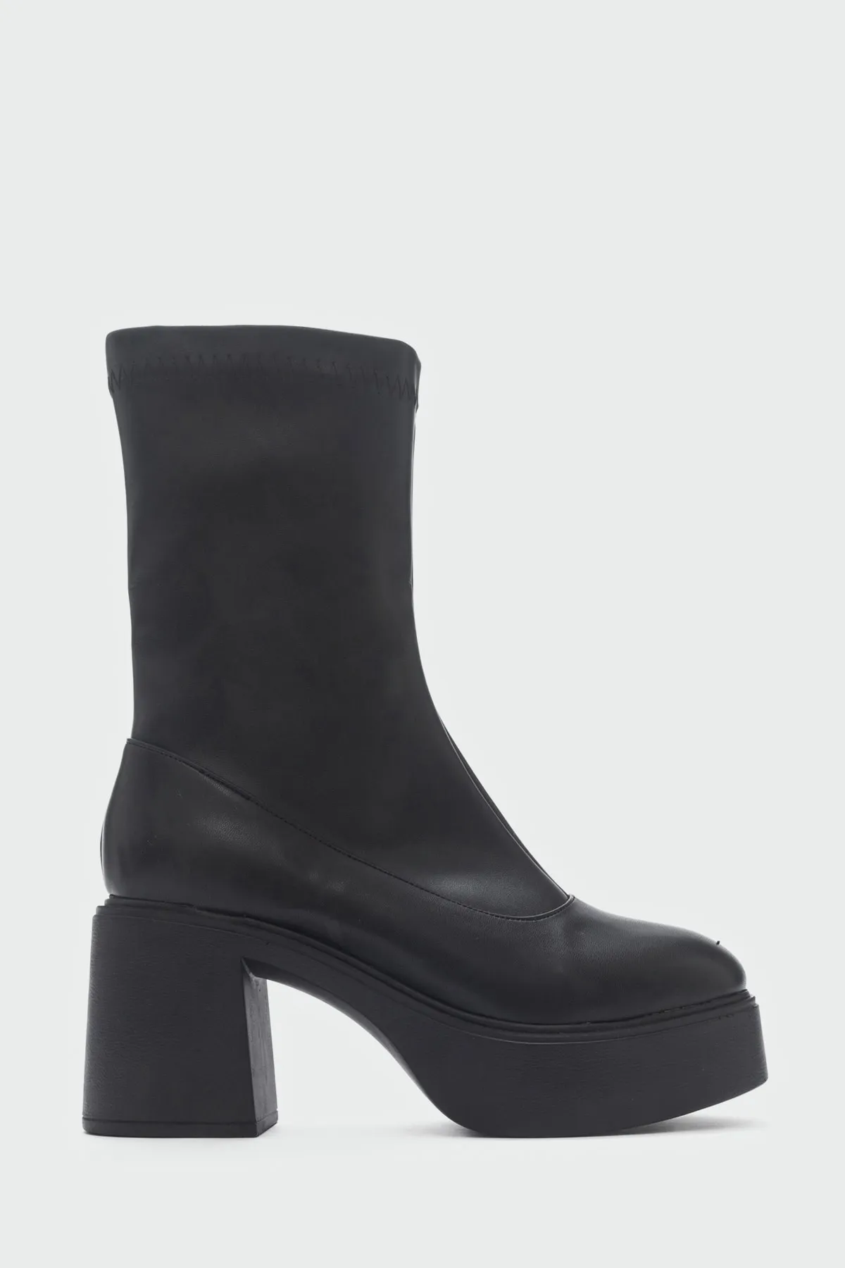 LuviShoes  Poppy Black Skin Damenstiefel