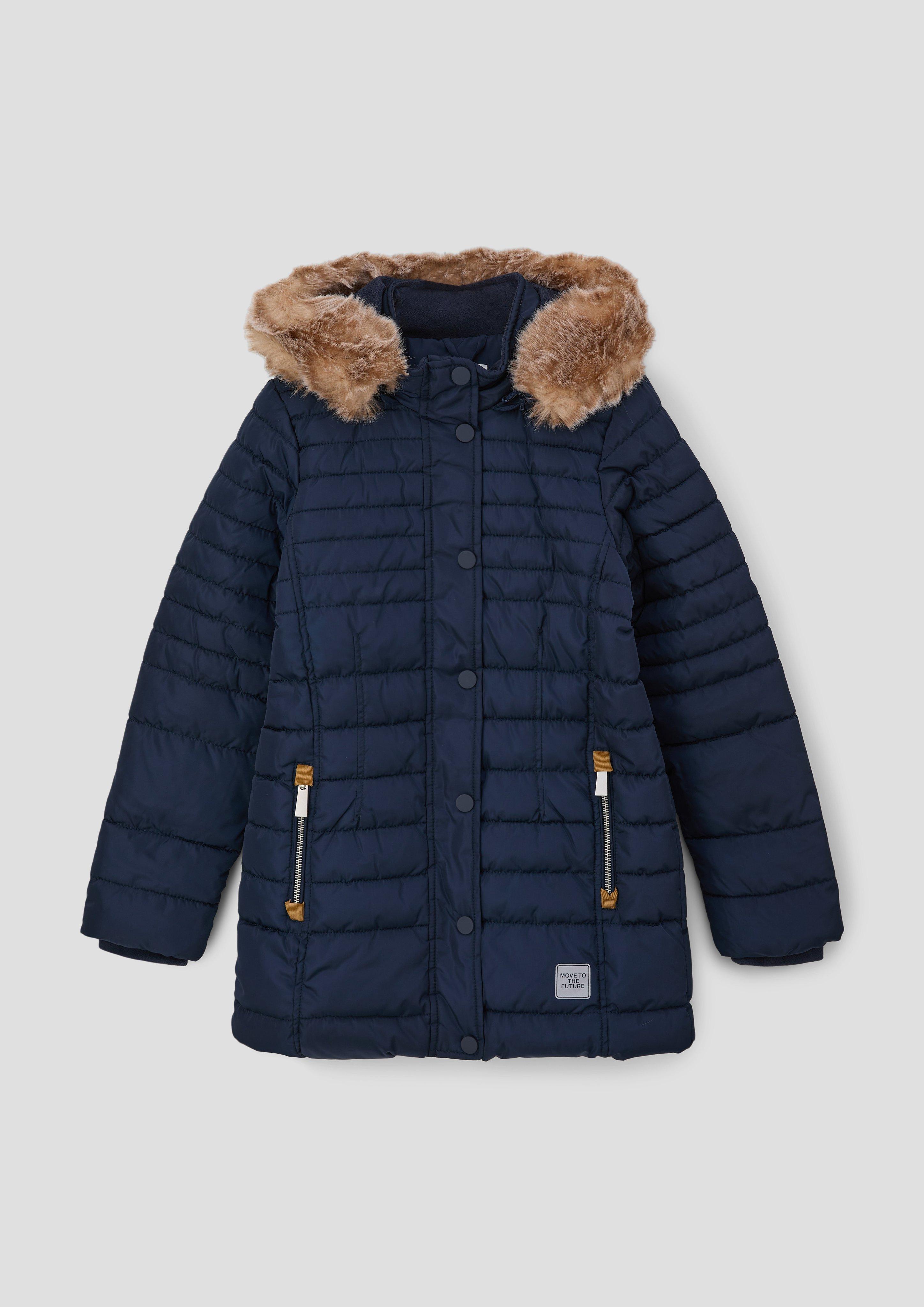 Steppjacke mit Kunstfellblende  2131681-5952