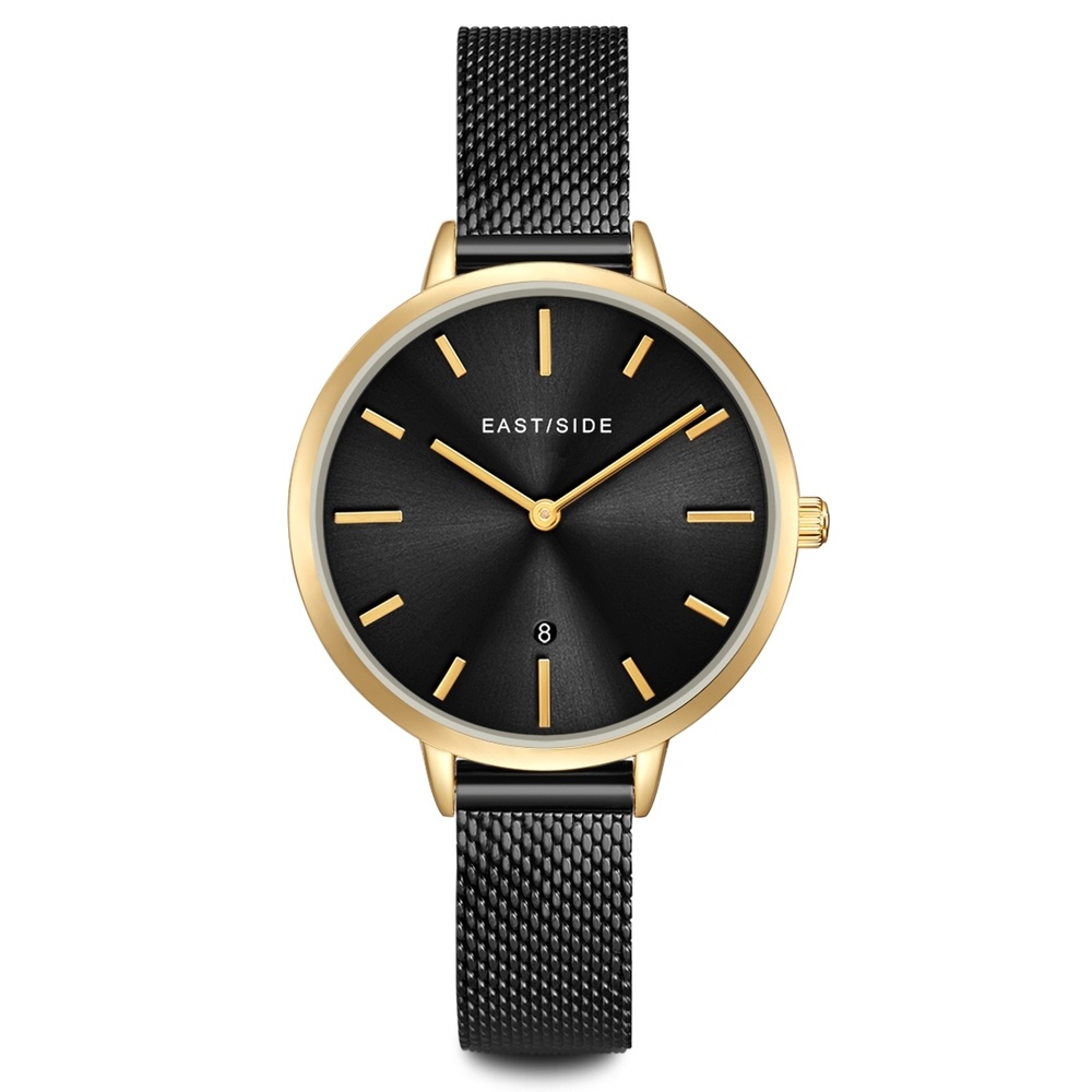 EASTSIDE Montre à quartz Classic en Or jaune Acier inoxydable en Noir Montre