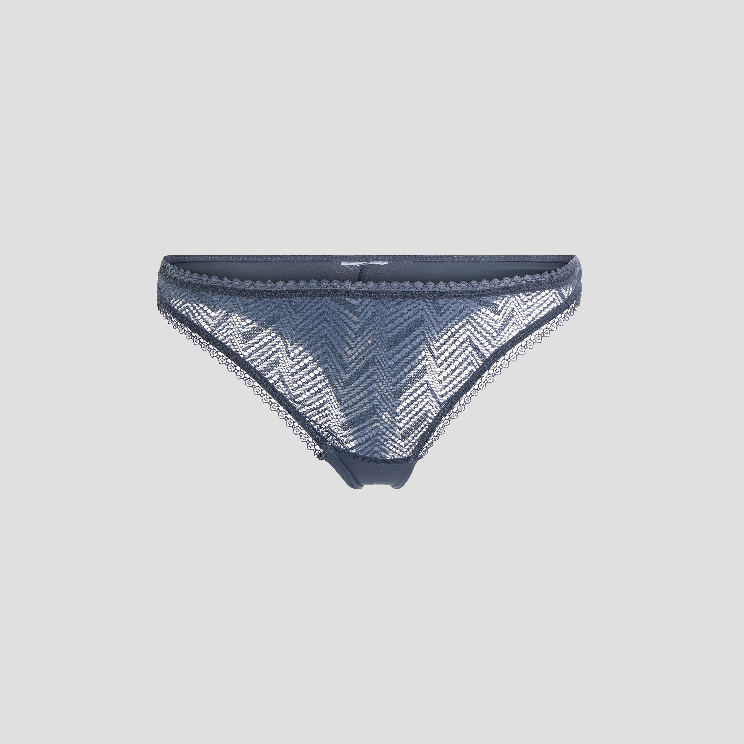 Tanga micro dentelle bleu gris femme | La Halle