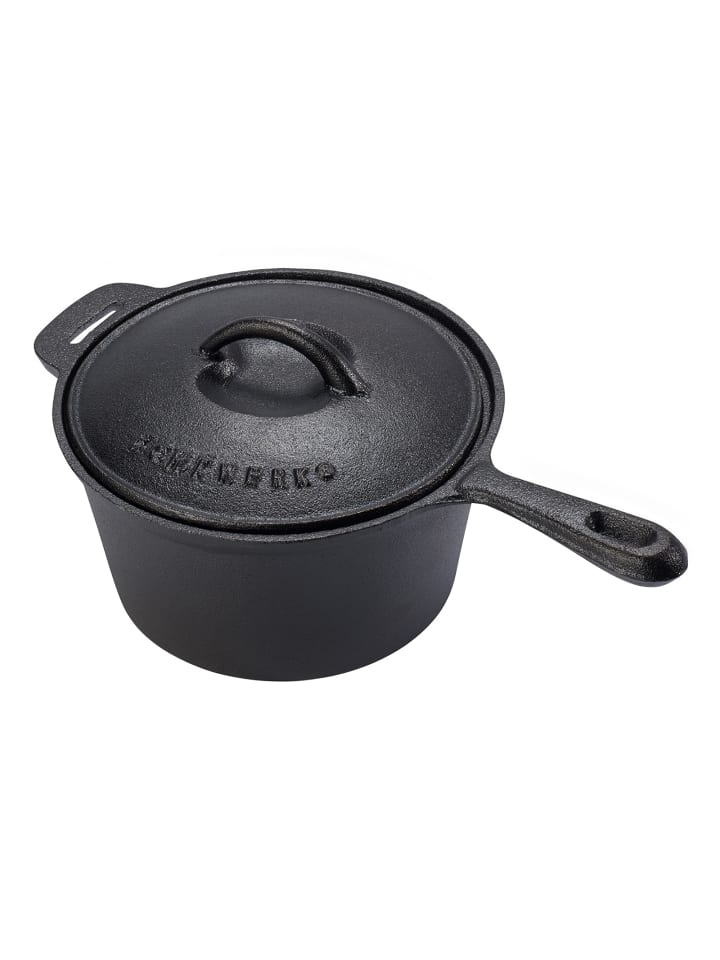 Echtwerk 7 tlg. Set Gusseiserner Dutch Oven inkl. Holzkiste in Schwarz günstig kaufen onesize