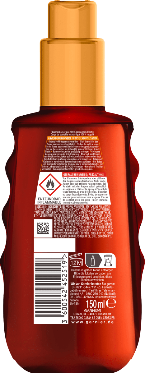 Sonnenöl Spray ideal bronze, LSF 20, 150 ml