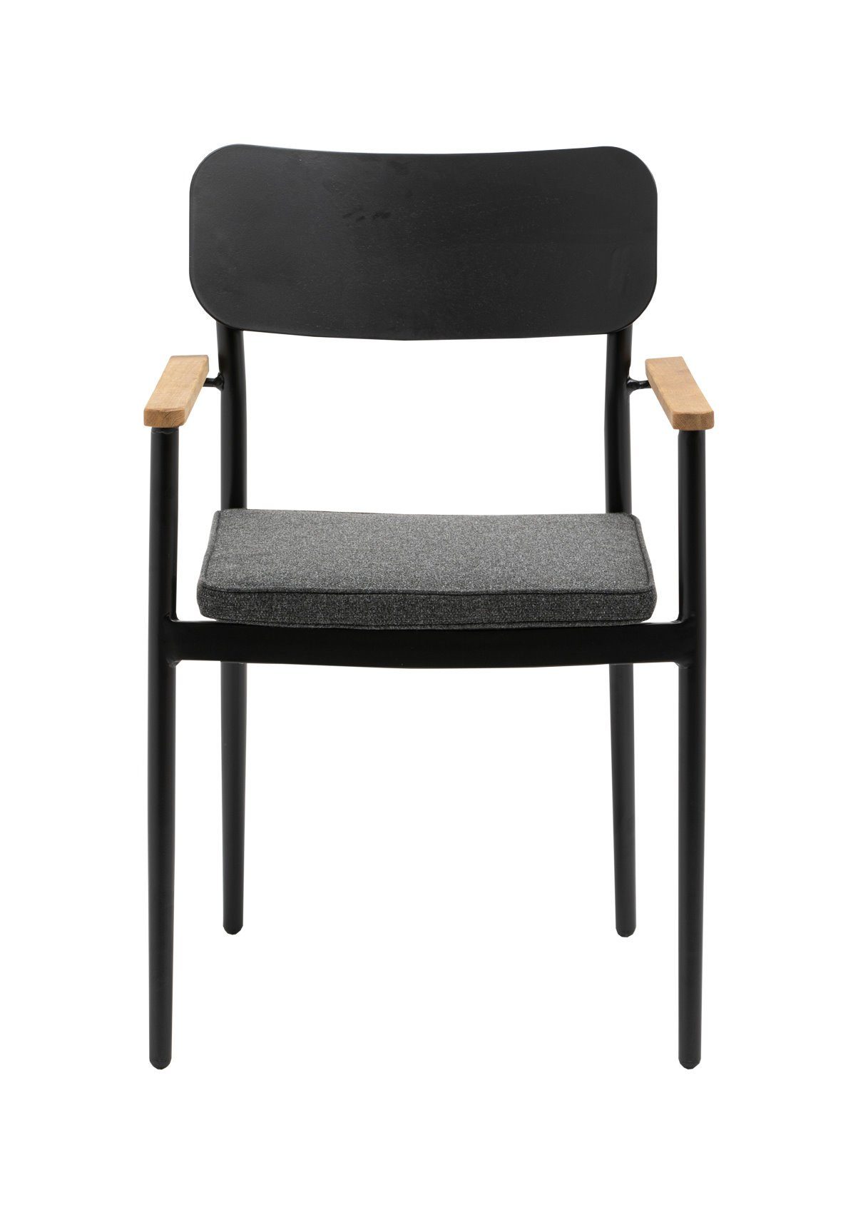 Konway Stapelstuhl DALLAS (4 St), 4x KONWAY® DALLAS Stapelsessel Black Premium Polyrattan Sessel