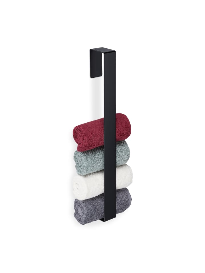 relaxdays Handtuchhalter Edelstahl in Schwarz günstig kaufen onesize