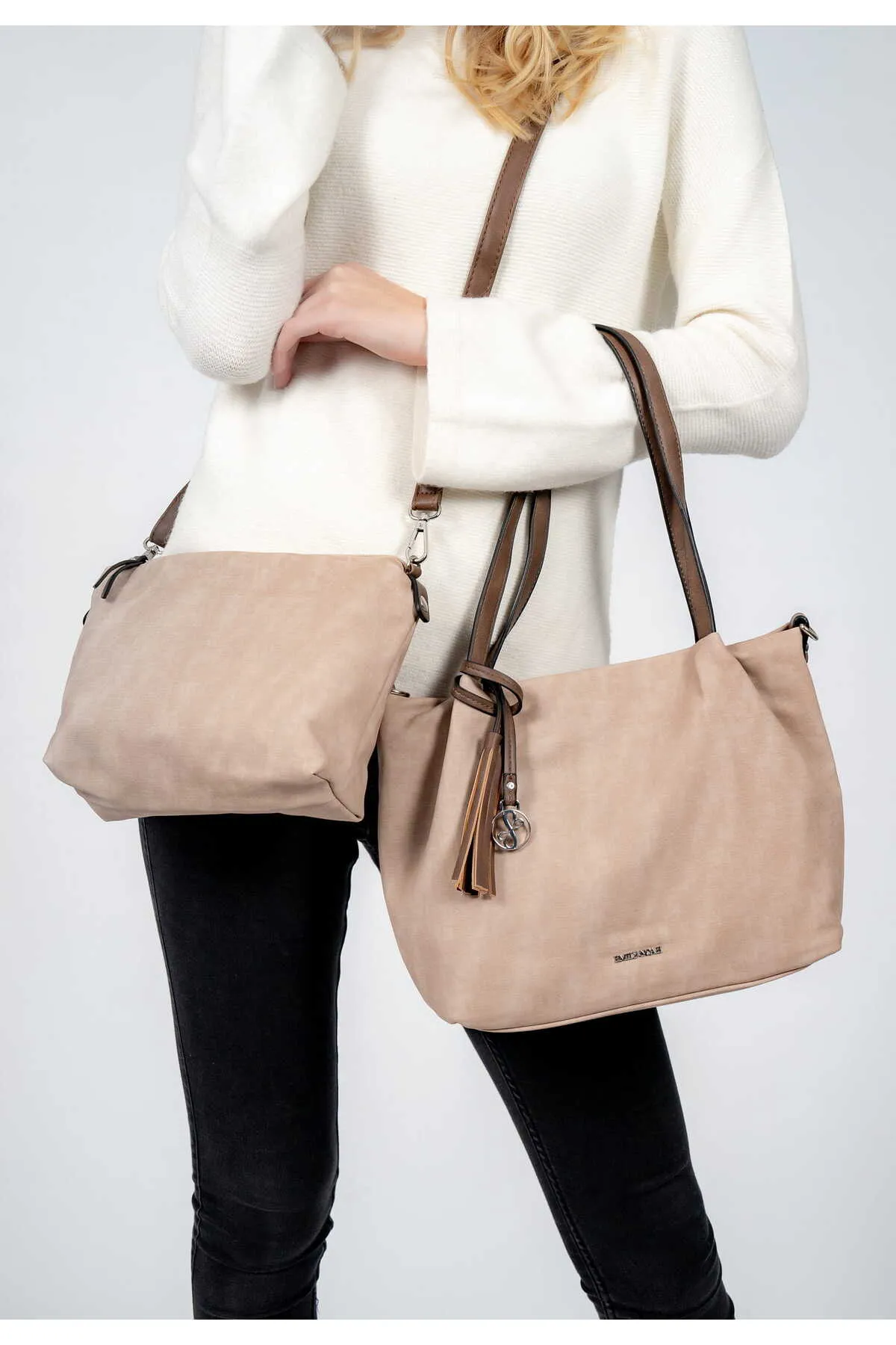 Emily & Noah  Handtasche - Beige - Unifarben