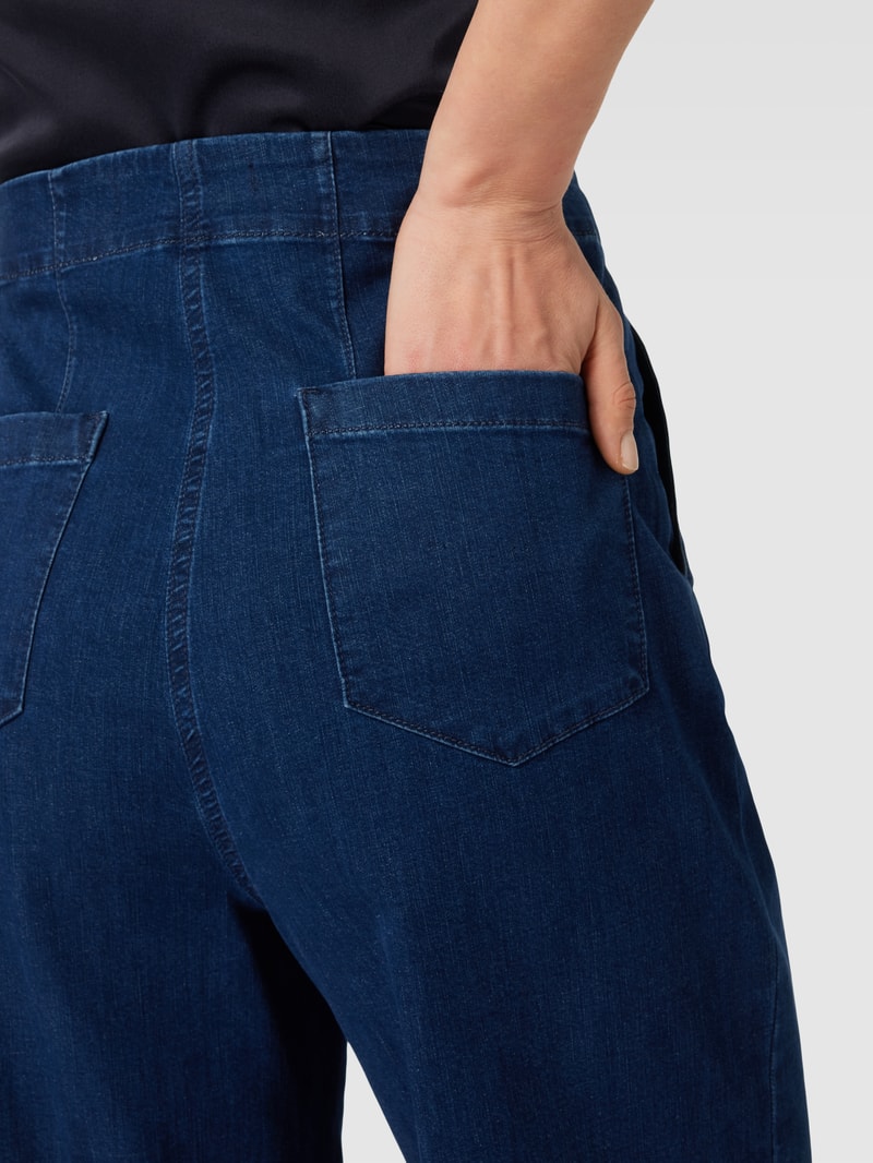 Jeans mit Bügelfalten Modell 'MAINE' in dunkelblau