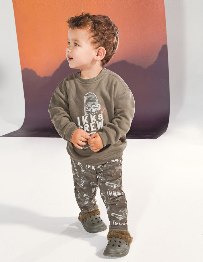 Ensemble jogging camouflage et sweat kaki bébé garçon