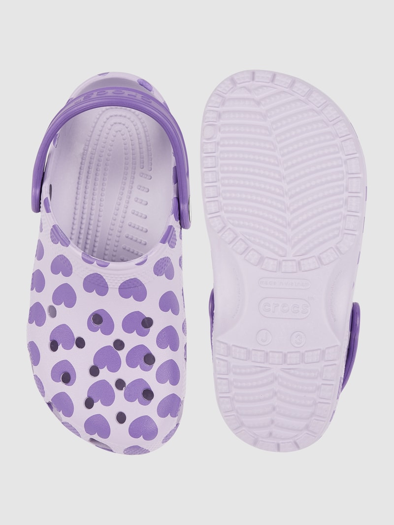 Clogs mit Allover-Muster in lavendel