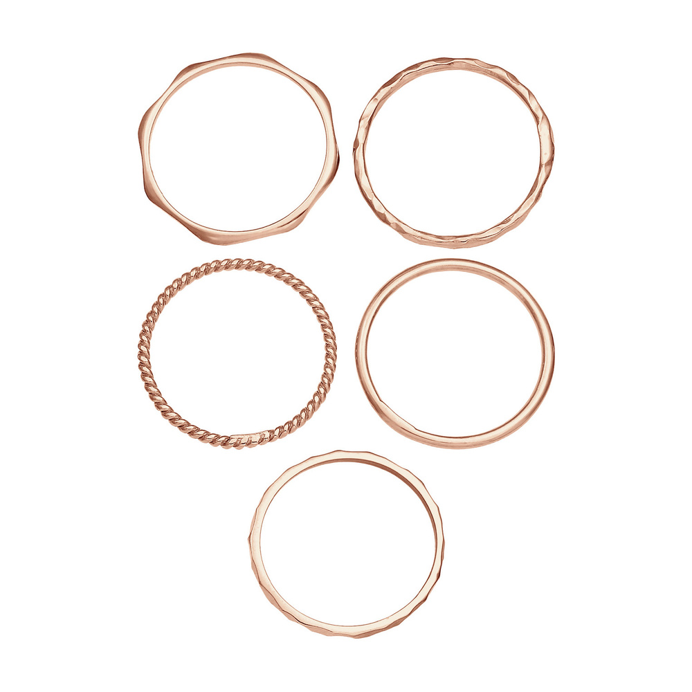 Elli Elli Bague Femmes Set Bande Empilage Minimaliste Tendance Blogueur Basique en Arg Bague