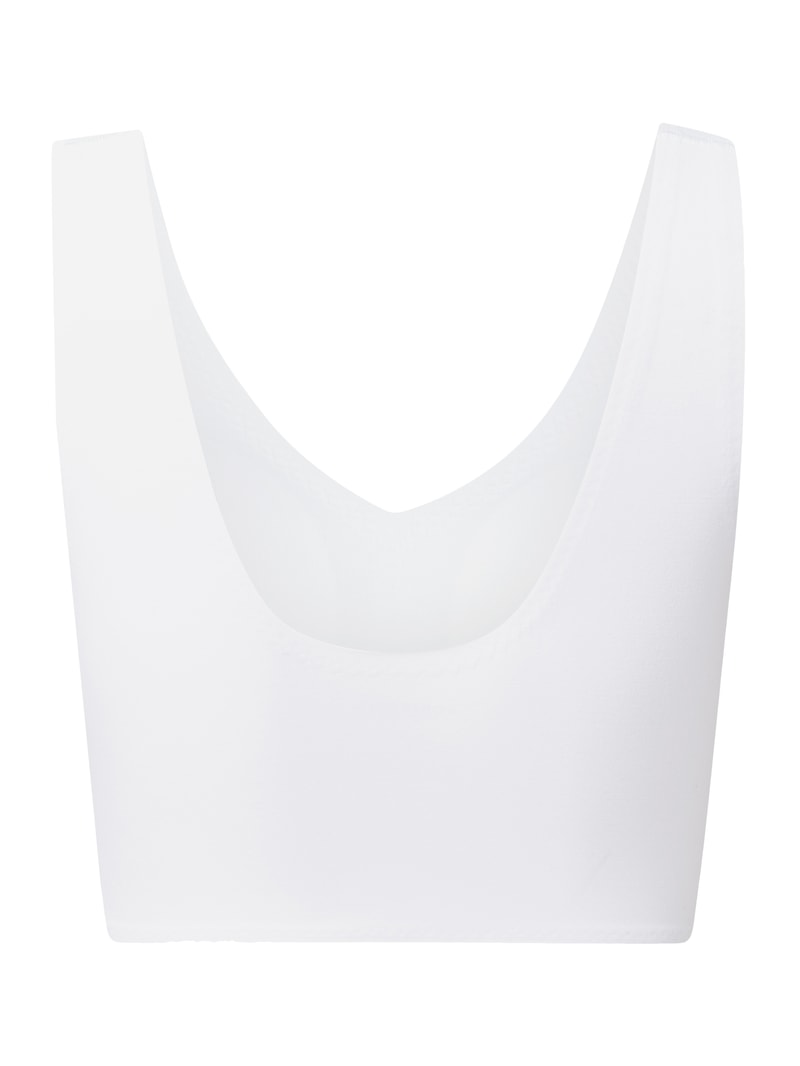 Bustier mit Stretch-Anteil - wattiert in weiß