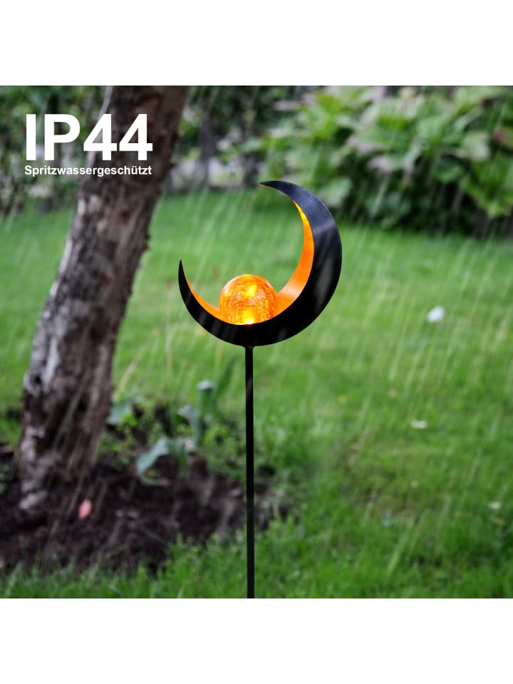 STAR Trading Solar LED Gartenstecker 85cm Mond Beleuchtung Garten Kugel Außen Deko günstig kaufen onesize