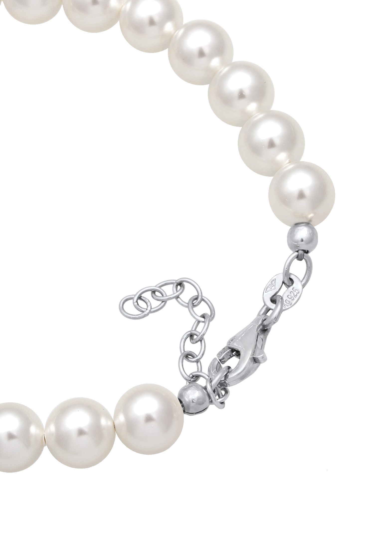 Elli Women's Elegant Set with Synthetic Pearls and Crystals in 925 Sterling Silver