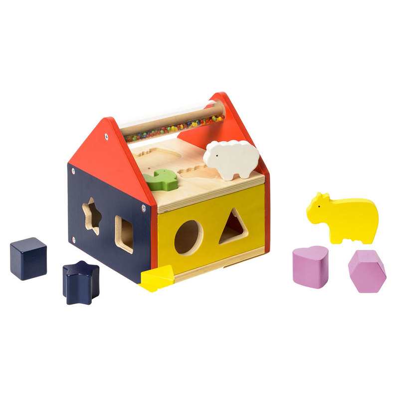 Maison boîte à formes et encastrement en bois Oxybul