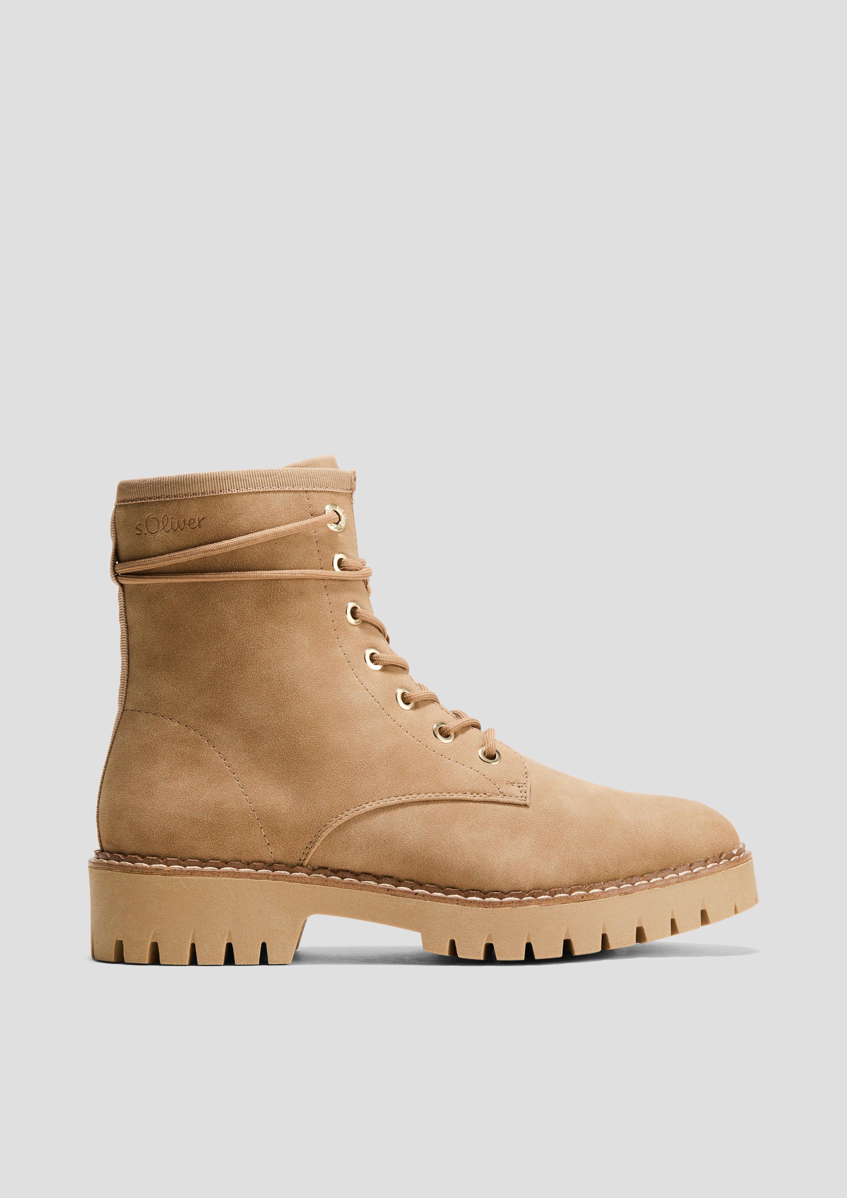 Schnürstiefel in Leder-Optik  6008284-440