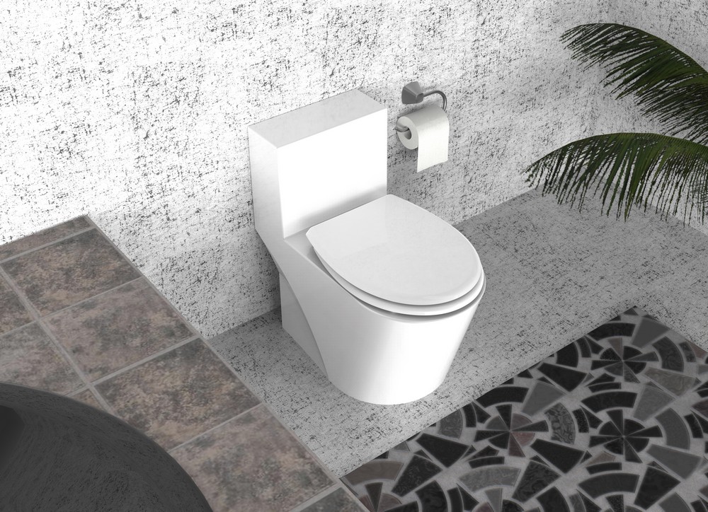 K&H Sanitary Duschwell Duroplast WC-Sitz  - Weiß Easy