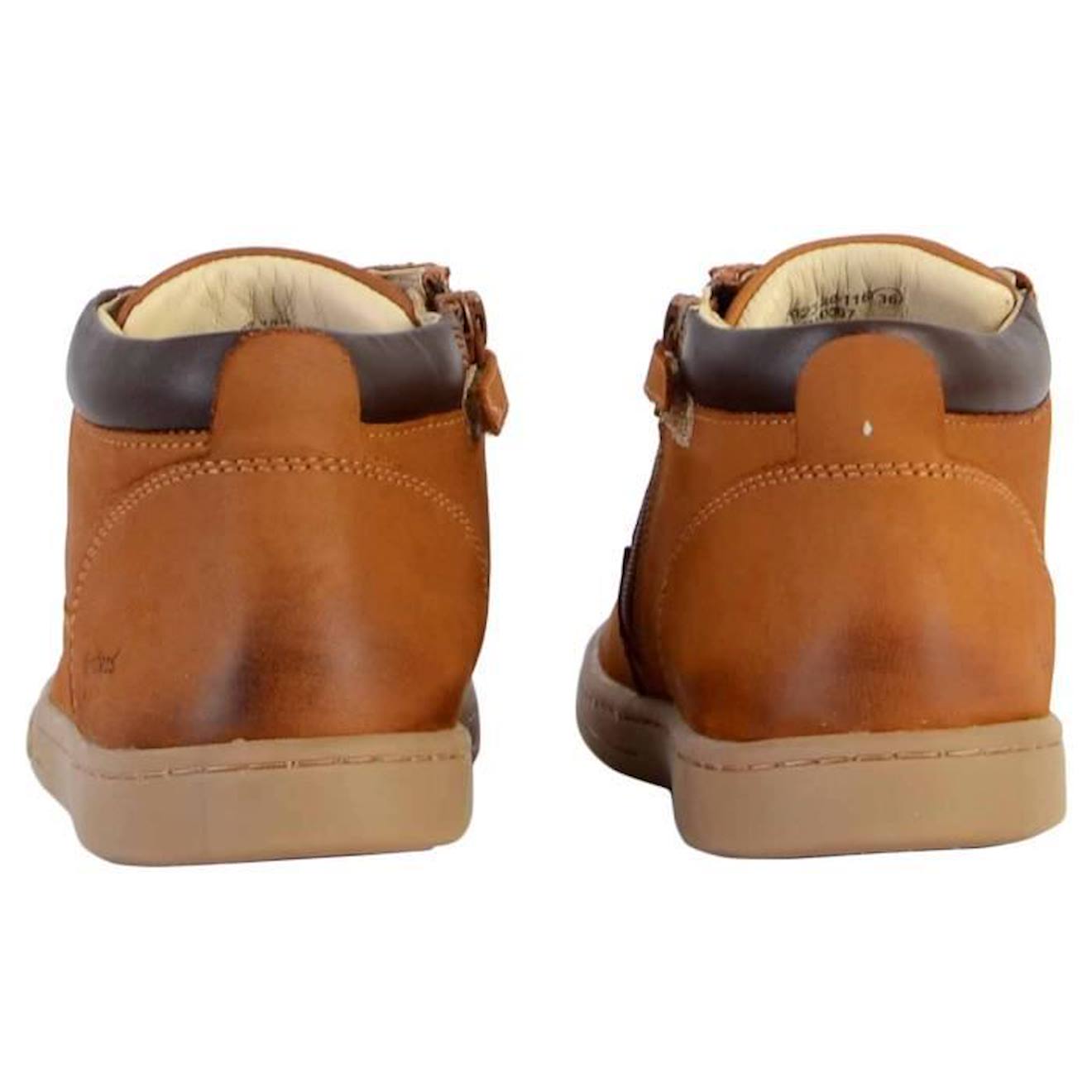 Basket Cuir Enfant Kickers Tackland marron
