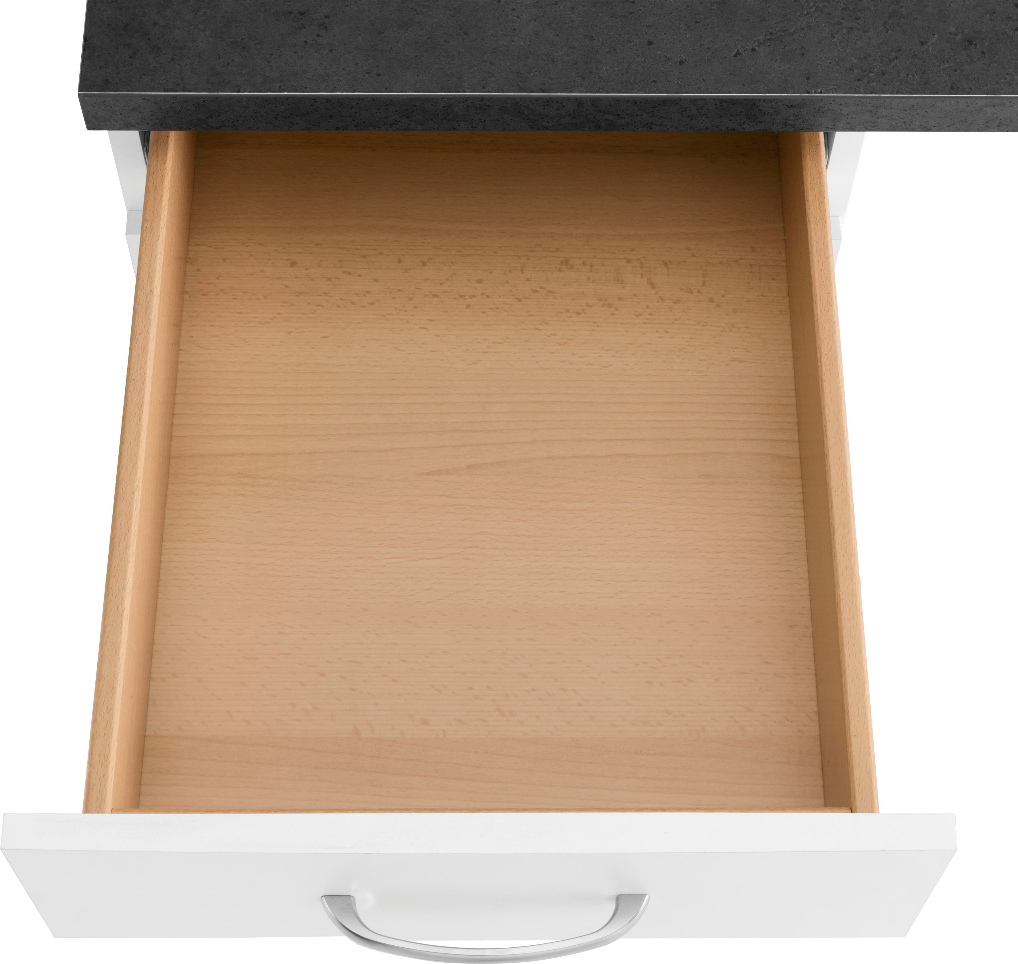 OPTIFIT Küchenzeile Parare, 210 bzw. 270 cm mit Hanseatic E-Geräten, mit oder ohne Kühlschrank