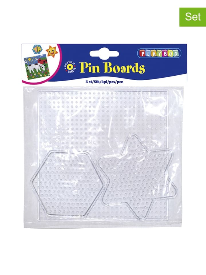 Playbox 3tlg. Set: Steckplatten für Bügelperlen - ab 5 Jahren günstig kaufen onesize