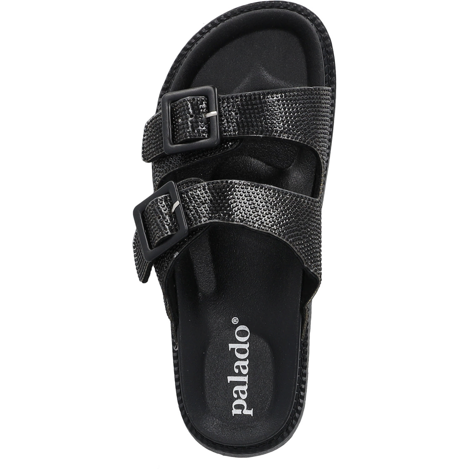 Palado Irisa, Plateau-Pantoletten, Damen, Schwarz strass