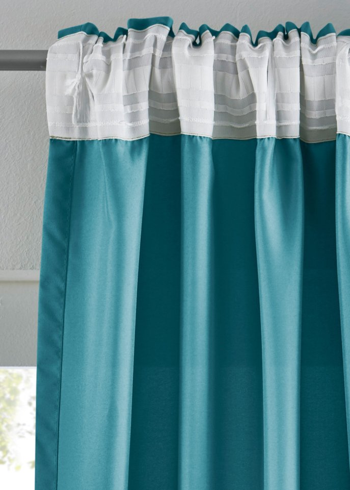 Microfaser Vorhang mit recyceltem Polyester (2er Pack)