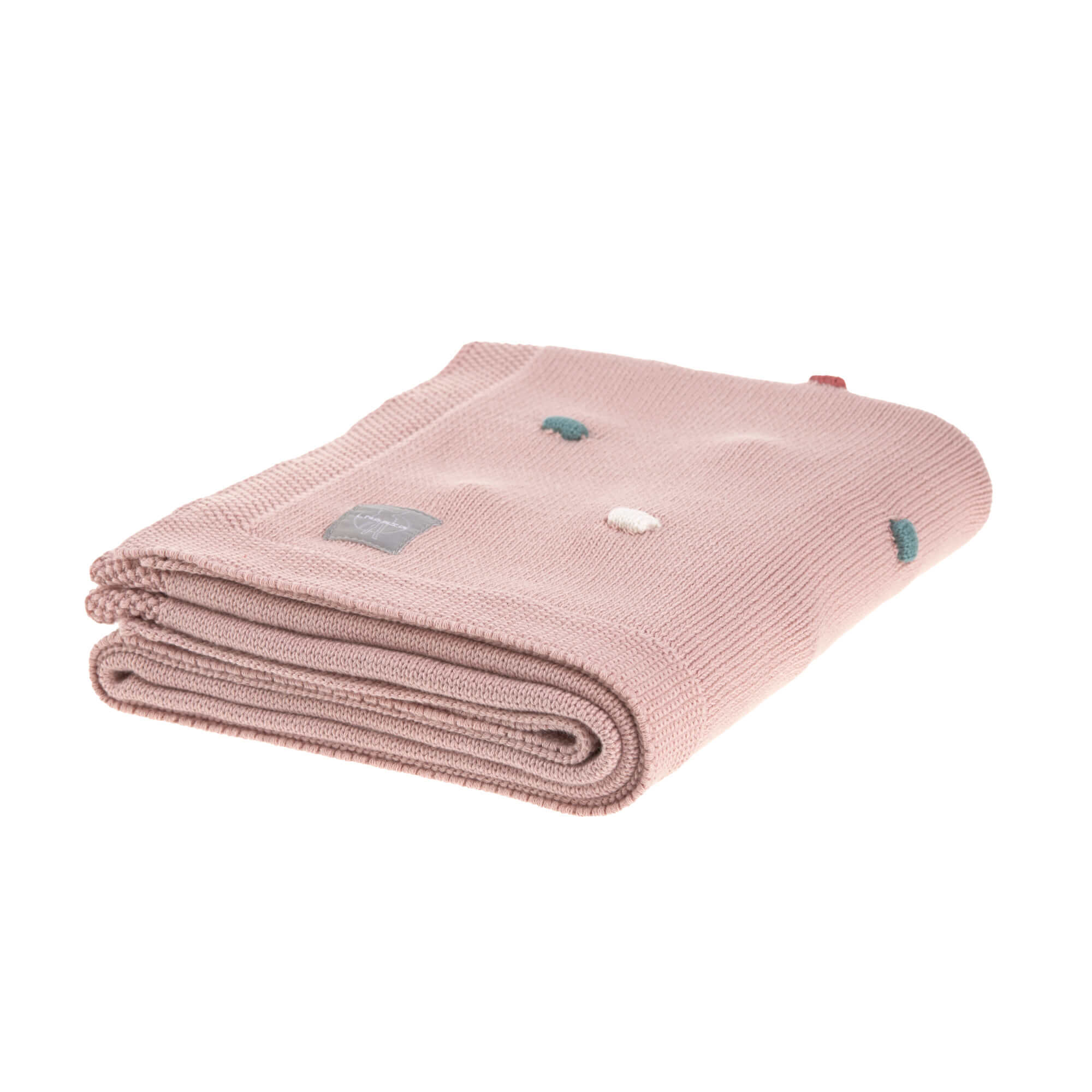 Babydecke - Bio Baumwolle, Dots, Dusky Pink