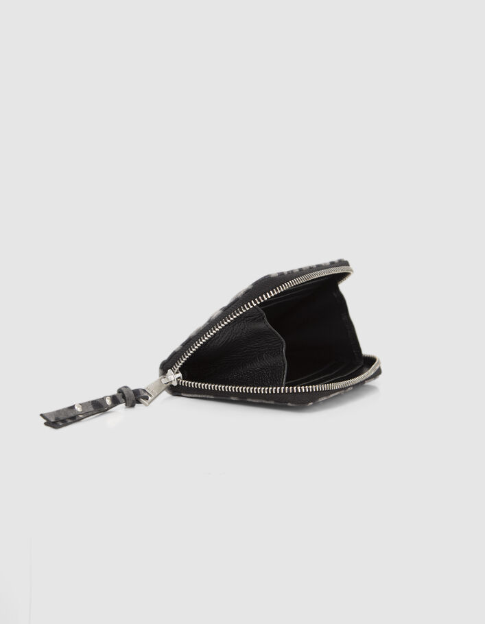 Portefeuille 1440 mini Compagnon gris léopard Femme