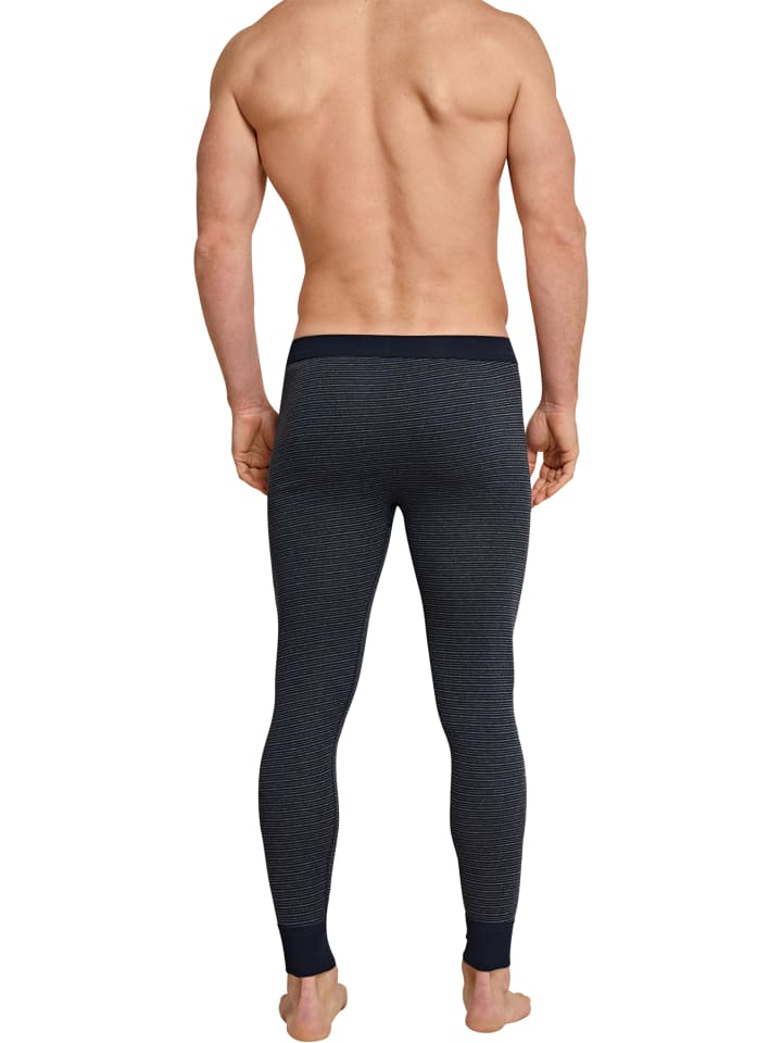 Schiesser Lange Unterhose Feinripp Melange in Dunkelblau günstig kaufen