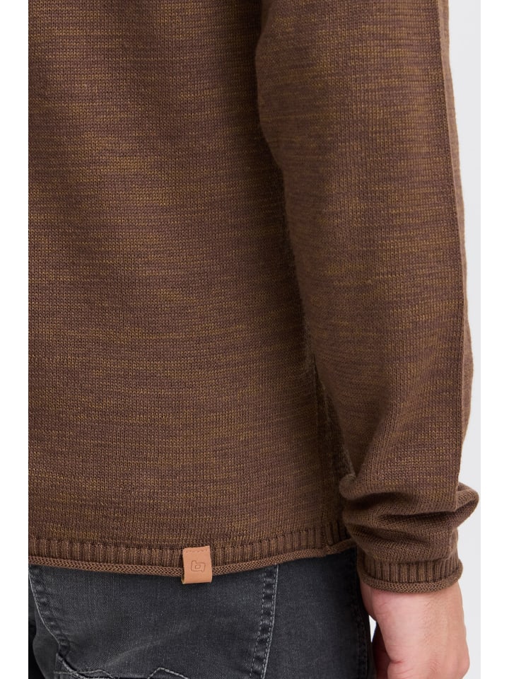 BLEND Strickpullover BHDan 20700587ME Strickpullover mit aufgerollten Säumen in Braun günstig kaufen