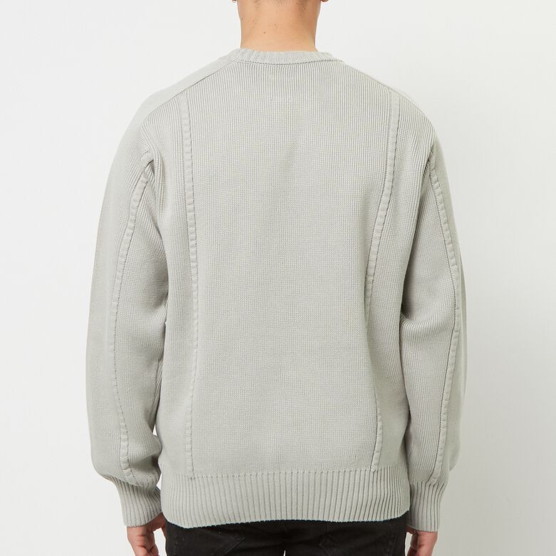 GR10K Embossed Crew Neck Knit pale grey
